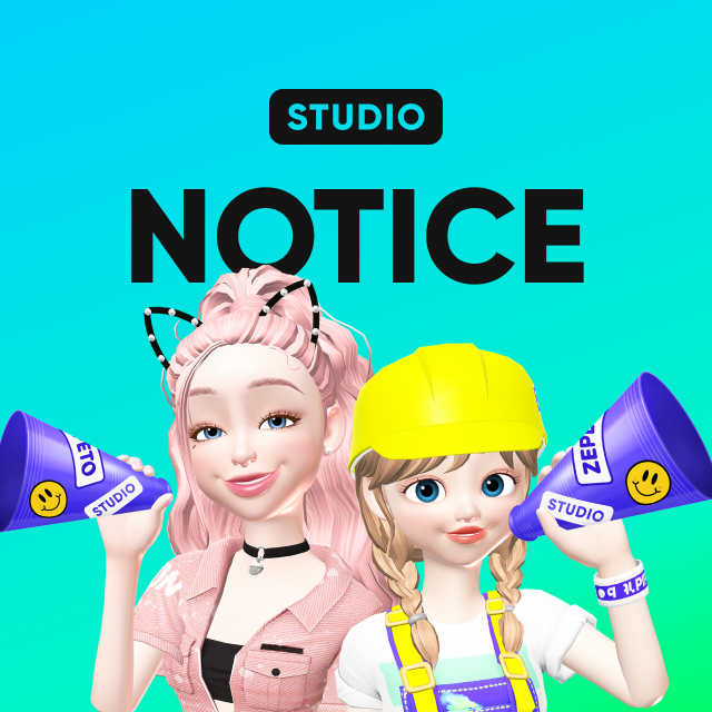 ZEPETO Studio Notice