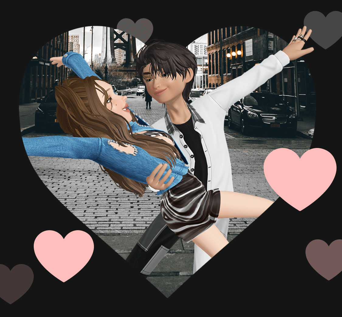 Love with a kiss boy couple cute girl zepeto HD phone wallpaper   Peakpx